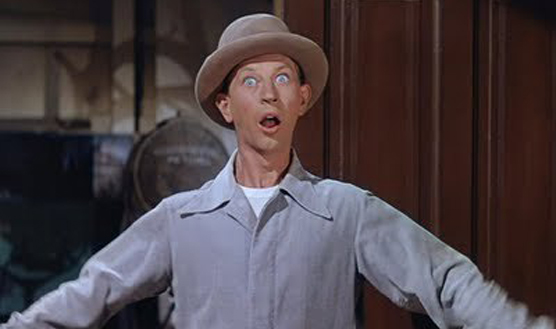 Donald O'Connor and his famous Make 'em Laugh performance from Singin' in the Rain.
